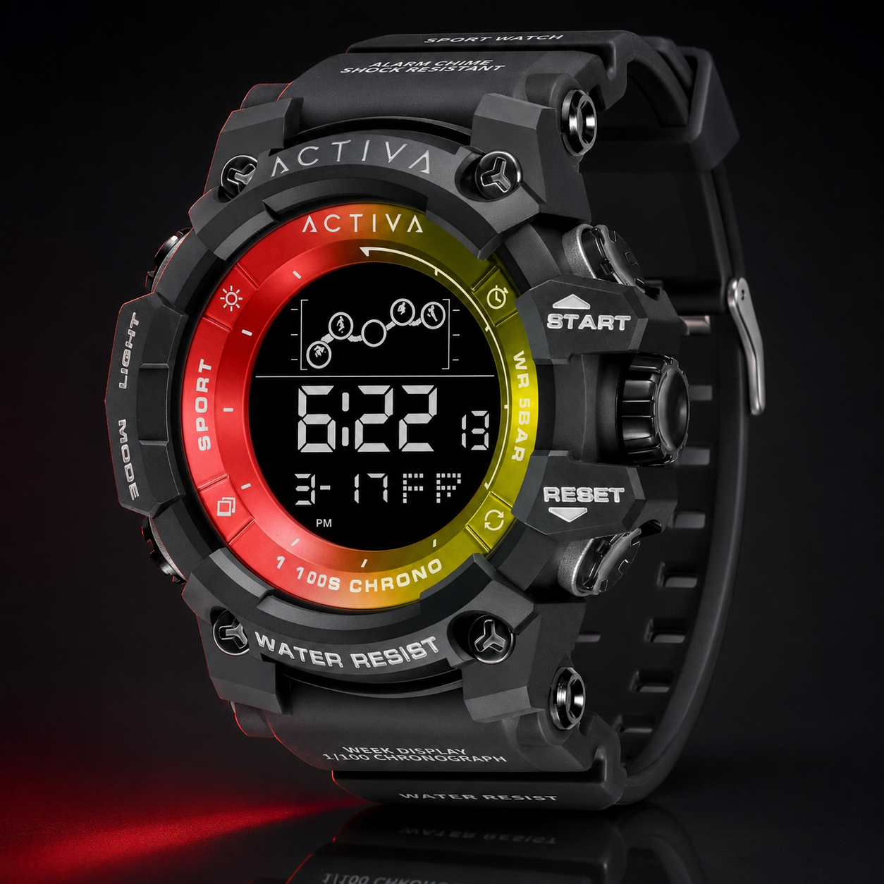 ActivaSummit X InvictaMen'sDigitalWatch 50mm Black ACW8082-007 New!
