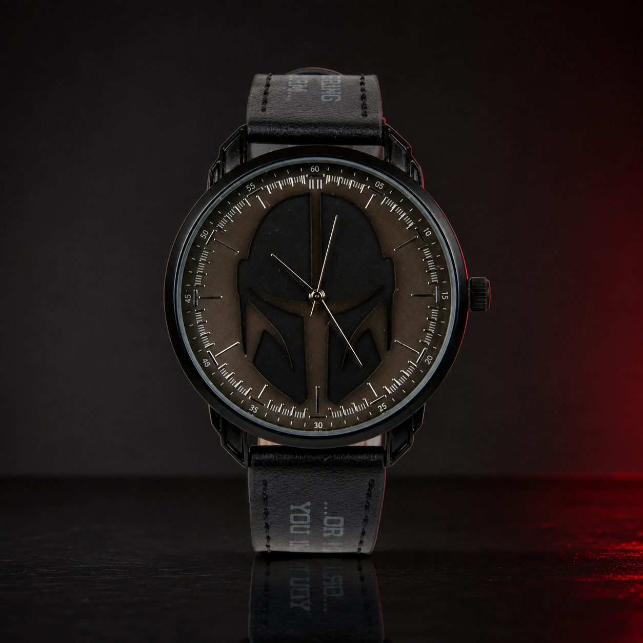 Star Wars: The Mandalorian Helmet Symbol Watch (Model 817091) NIB
