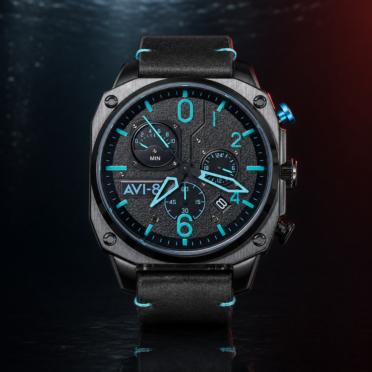 AVI-8 Hawker Hunter Retrograde Stainless Steel 45mm Japanese Quartz Wristwatch