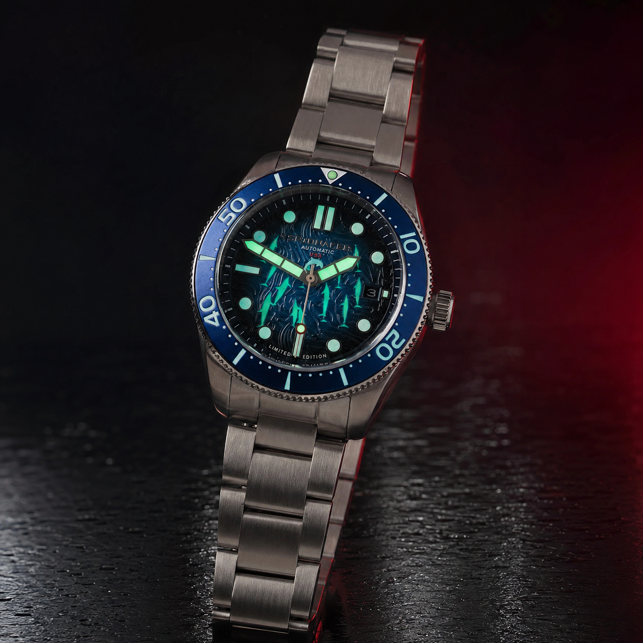 Croft Mid-Size Automatic - Dolphin Project Limited Edition 40mm SP-5177-11 NIB B